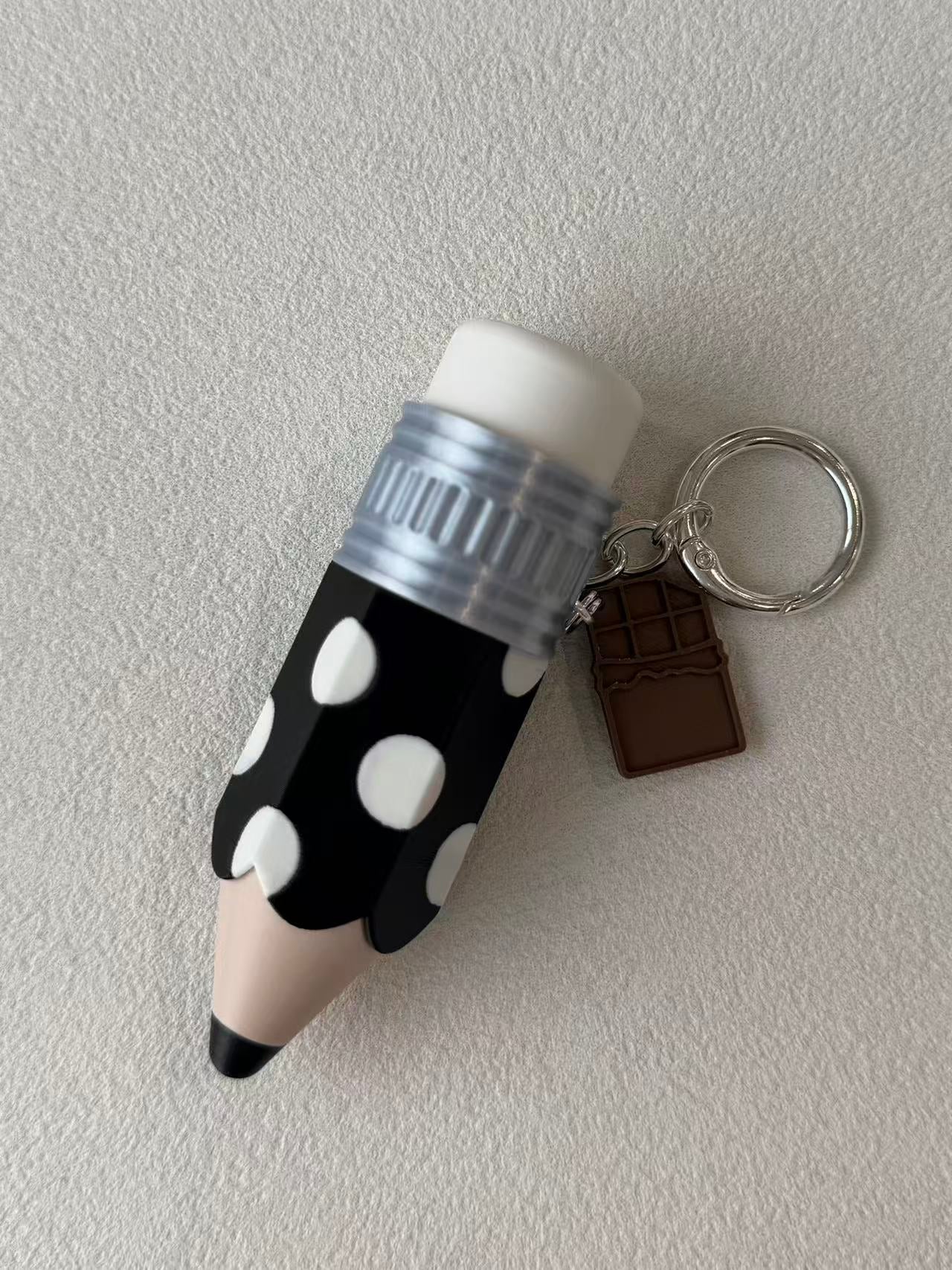 Dark Chocolate Pencil Click Keychain