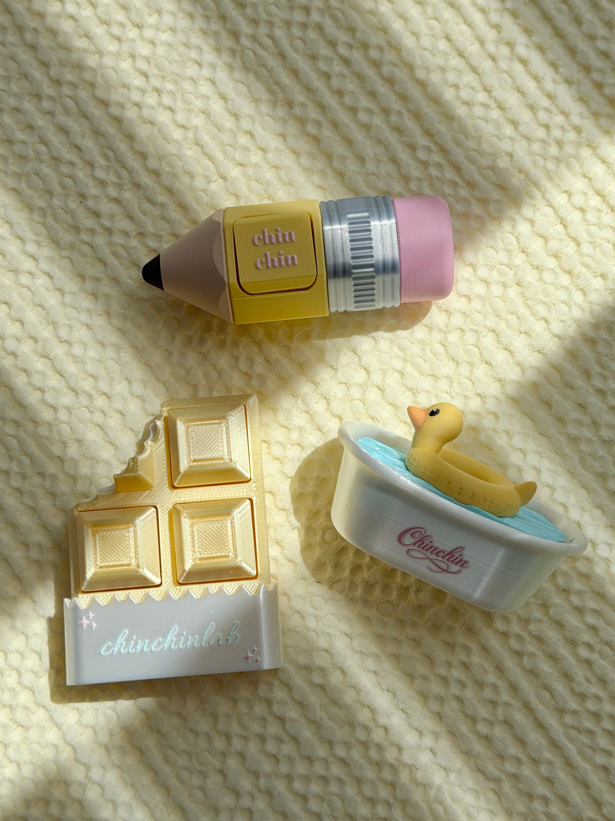 Lemon Chocolate Fidget Clicker Keychain