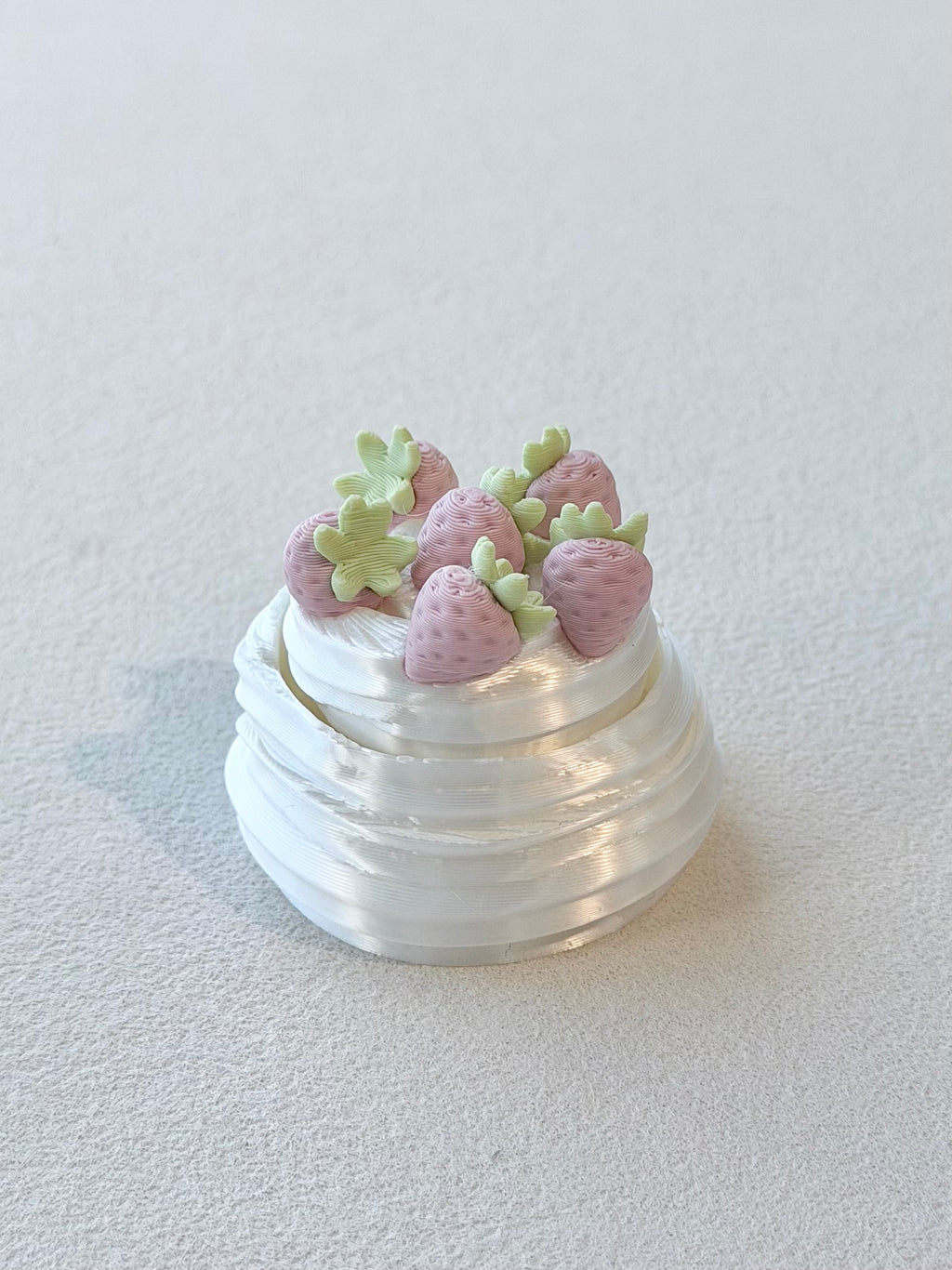 Strawberry Cream Cake Fidget Click Keychain
