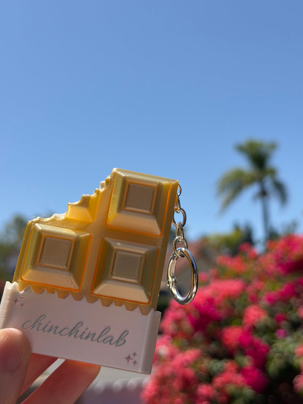 Lemon Chocolate Fidget Clicker Keychain