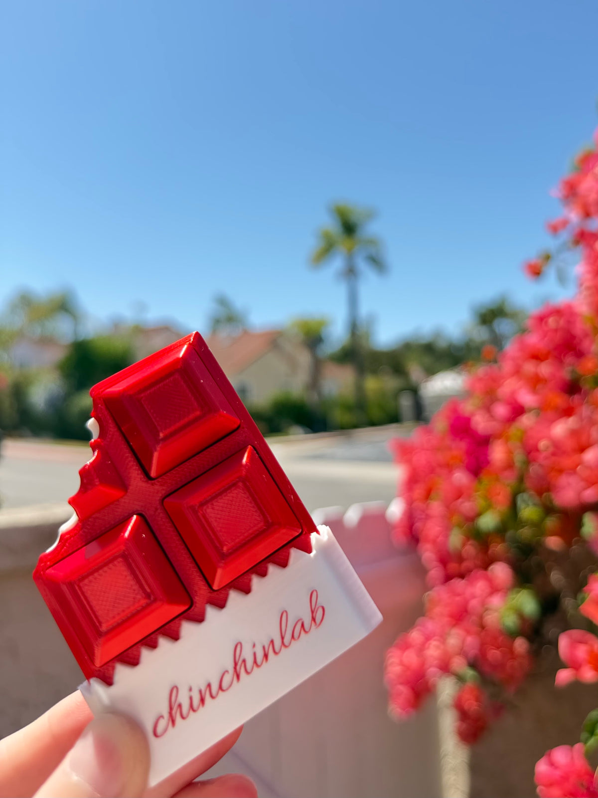 Red Velvet Chocolate Fidget Clicker Keychain
