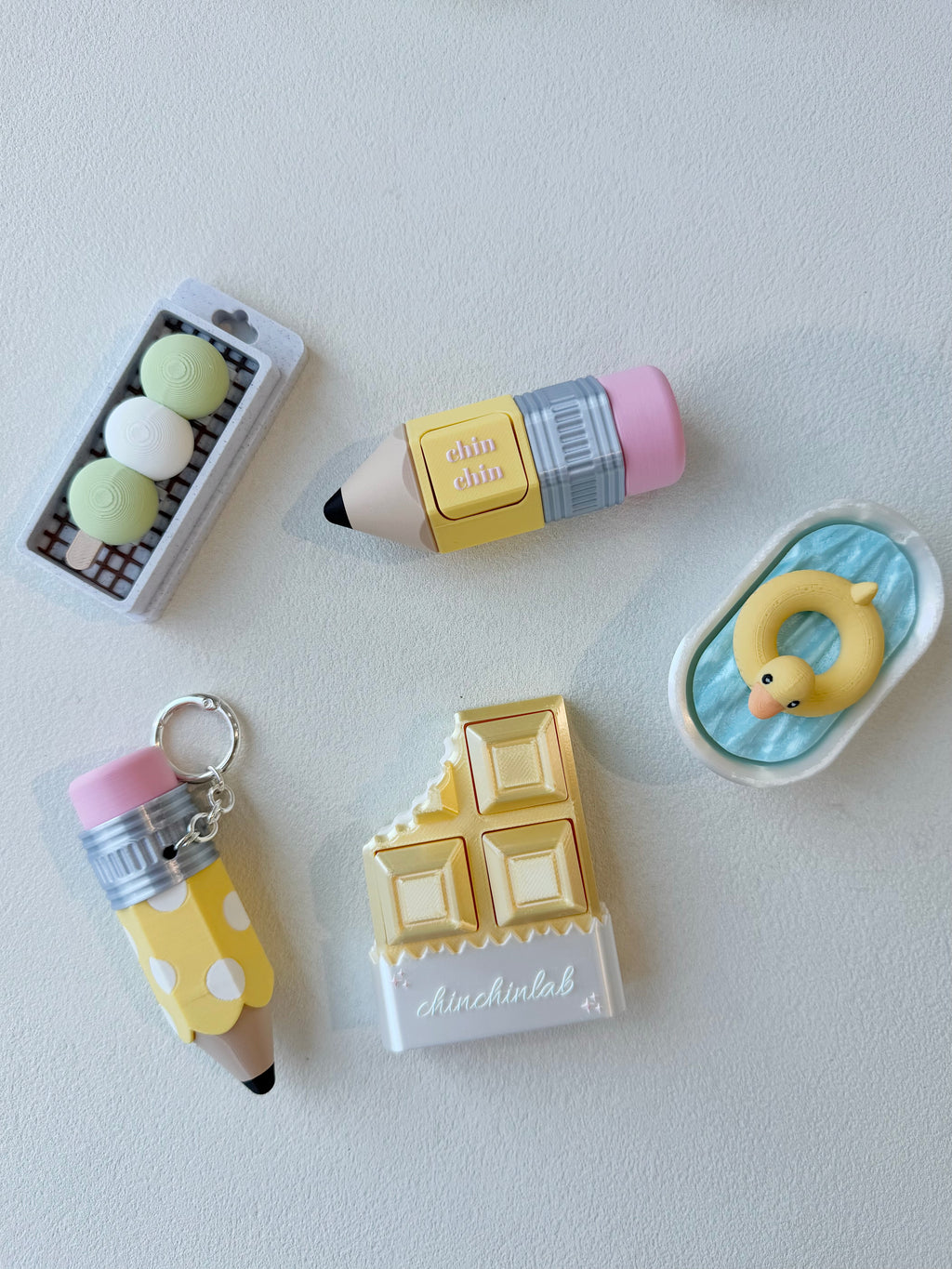 Lemon Chocolate Fidget Clicker Keychain