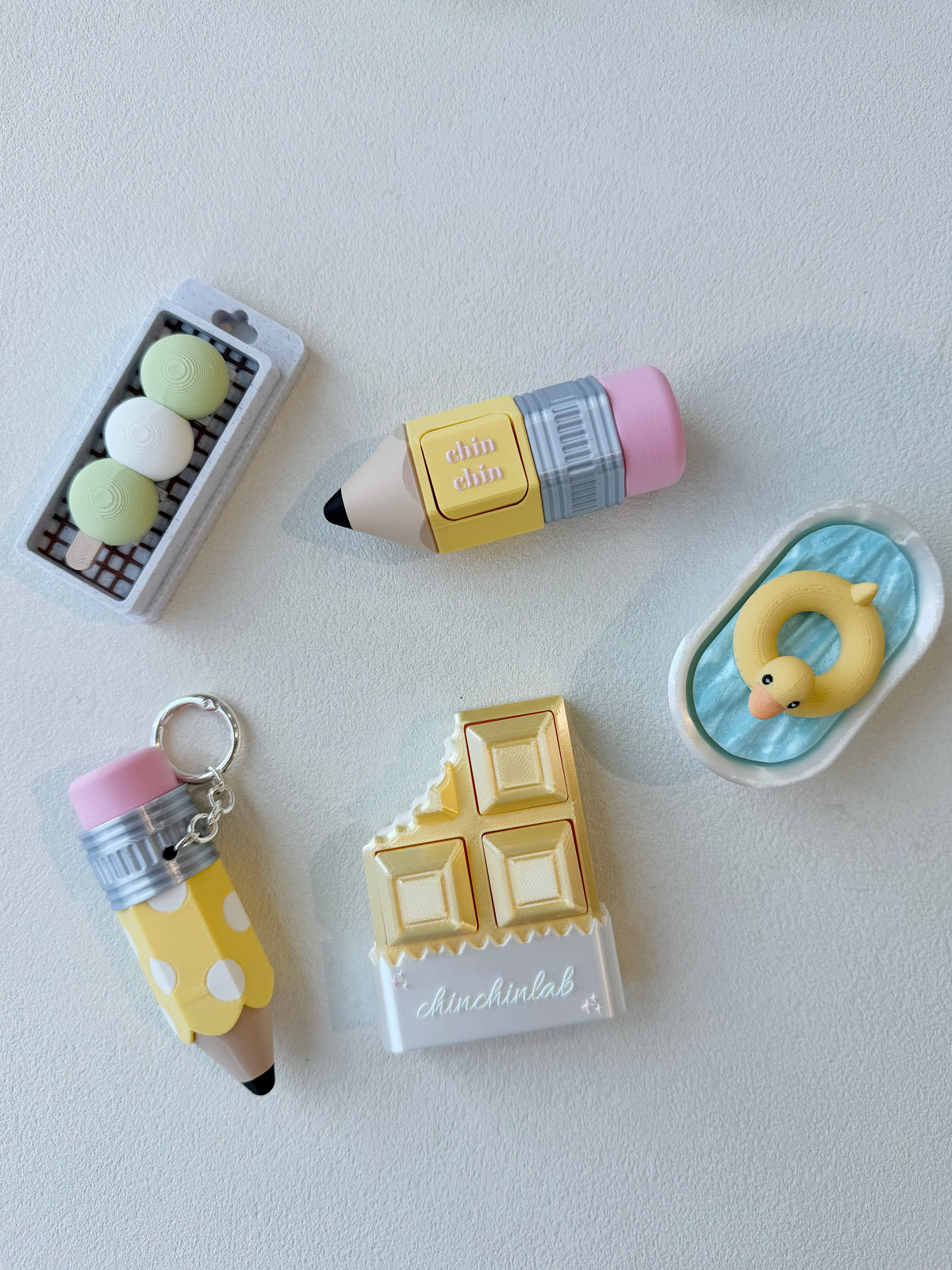Lemon Chocolate Fidget Clicker Keychain