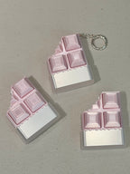 Strawberry Cream Chocolate Fidget Clicker Keychain