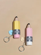 Classic Yellow Pencil Click Keychain | 3D Printed Fidget Charm
