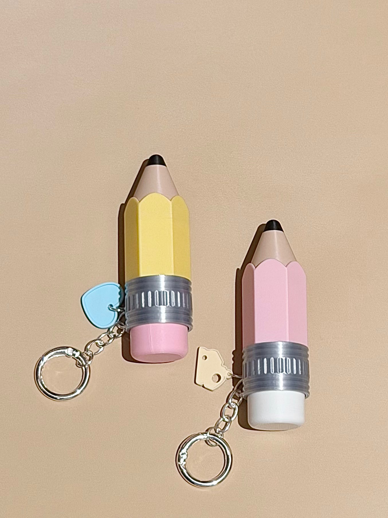 Classic Yellow Pencil Click Keychain | 3D Printed Fidget Charm